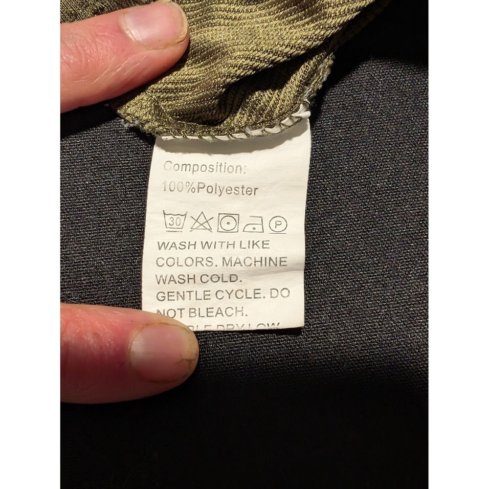 Ask Me About My ADHD Squirrel Graphic Long Sleeve Tee Olive Green Mens Large - Picture 5 of 6